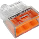 Conector Rápido 3*0.5-2.5mm2 Transparente/naranja 10 Pcs