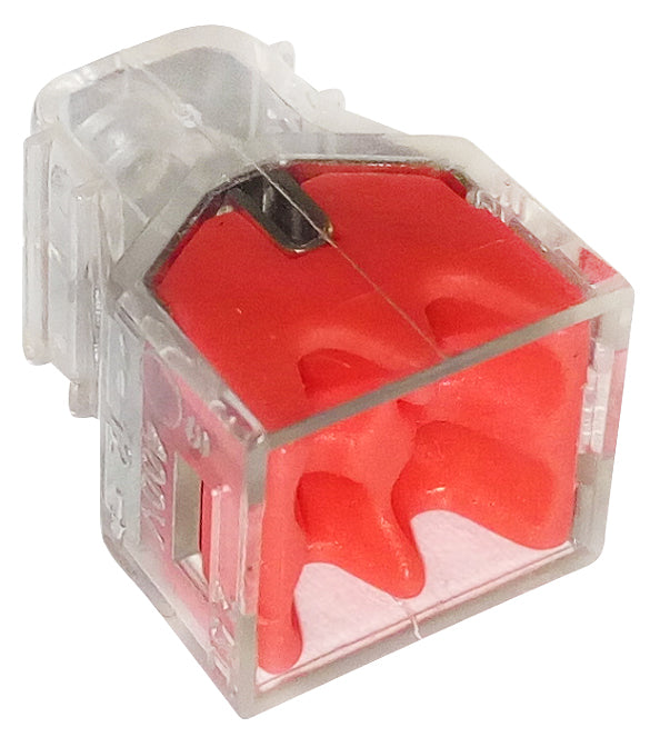 Conector Rápido 4*0.5-2.5mm2 Transparente/rojo 10 Pcs