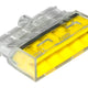 Conector rápido 5*0,5-2,5mm2 transparente/amarelo 10 unidades