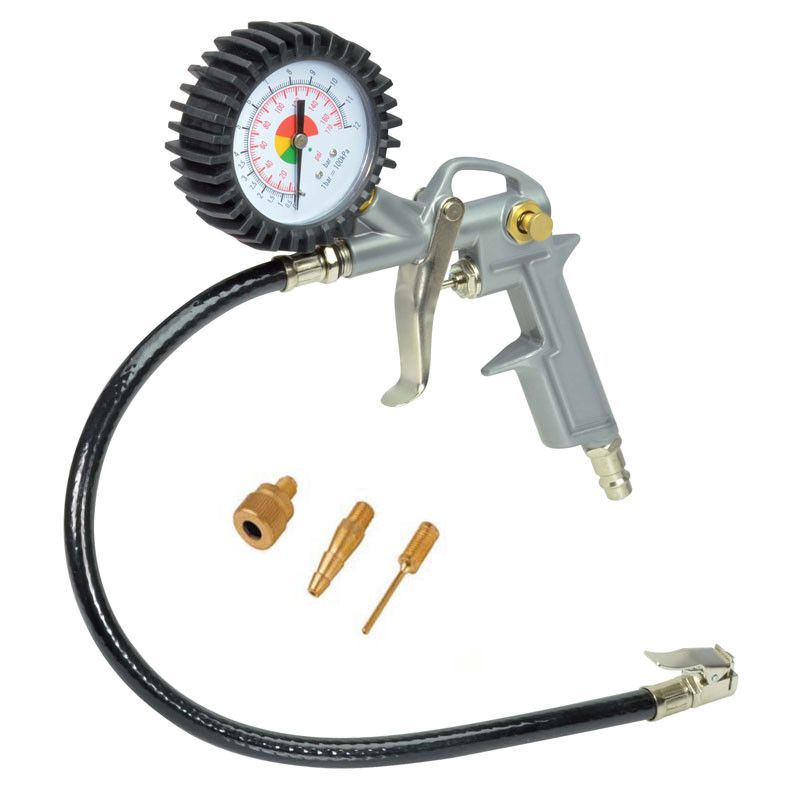 Tire Inflator With Pressure Gun