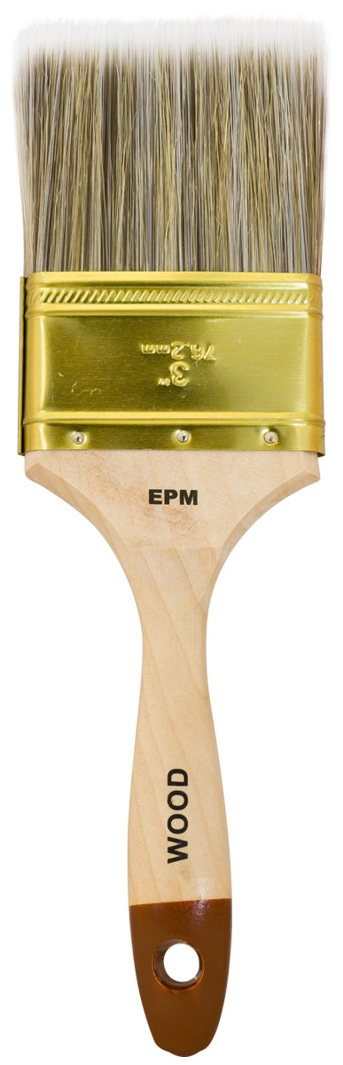 Engelsk platt träborste 76mm - 3'