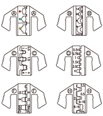 Set Of Pliers With Replaceable Inserts For Cable End Clamps