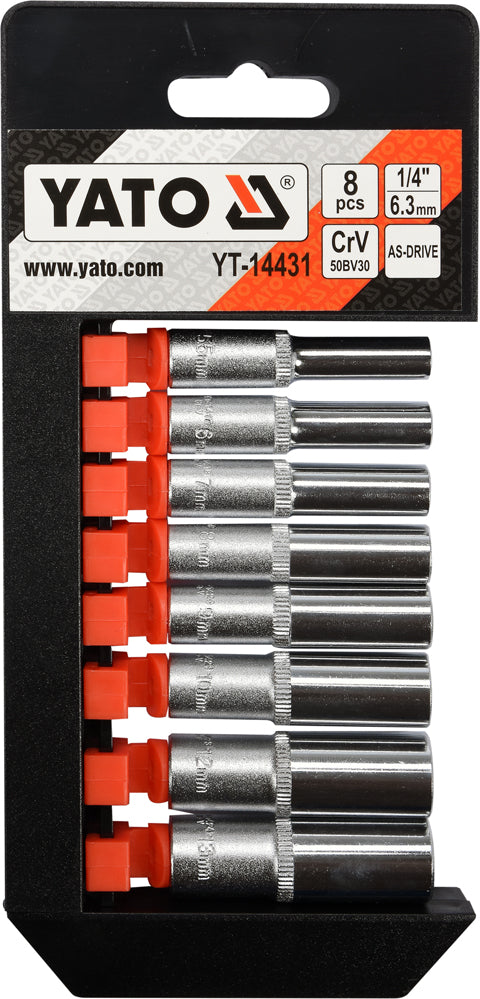 Set prize lungi 1/4'' 8 piese
