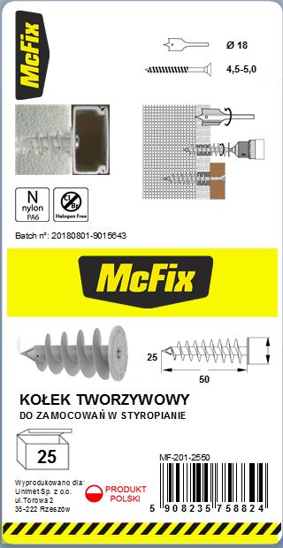 Upevňovací dolar izolace 25 * 50 mm nylon