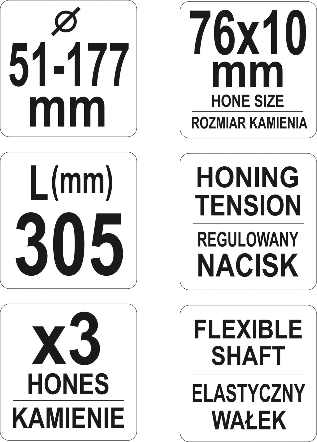 Honovací stroj válců 51-177 mm