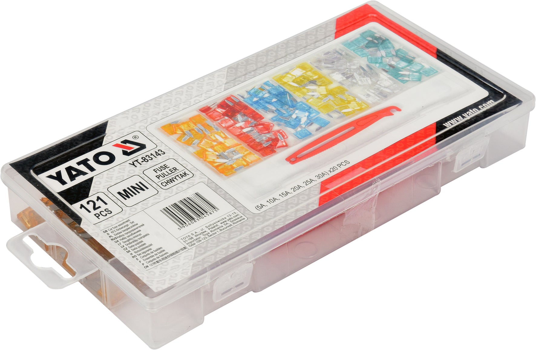 Set Of 121 Mini Blade Fuses