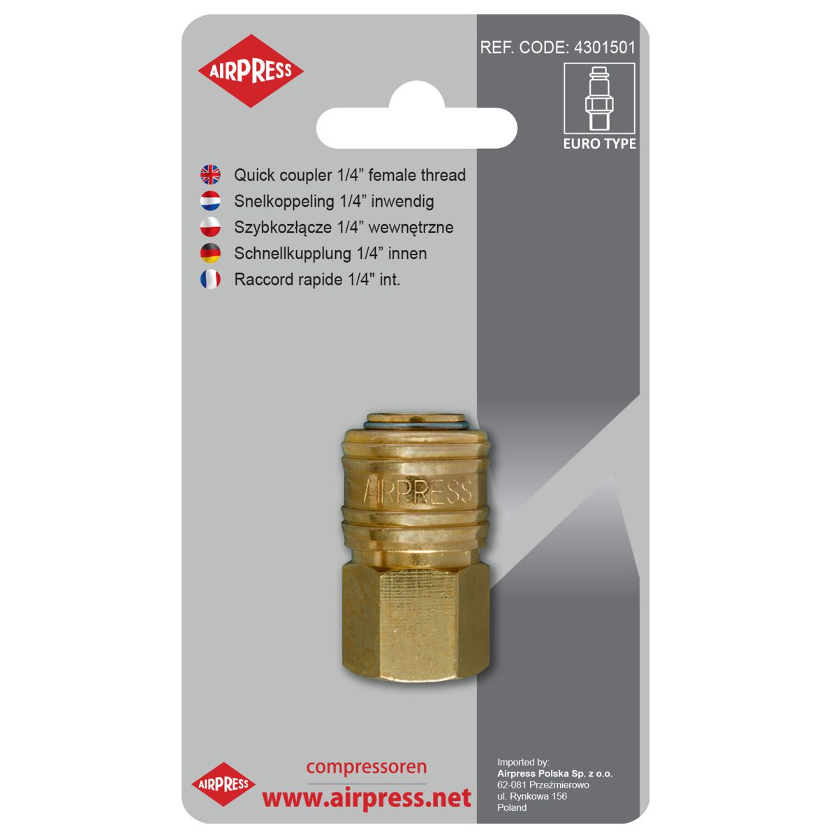 Rychlospojka s 1/4'' vnitřním závitem