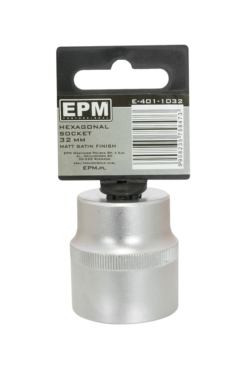 Short Socket 1/2'' 6-angle Satin 12mm