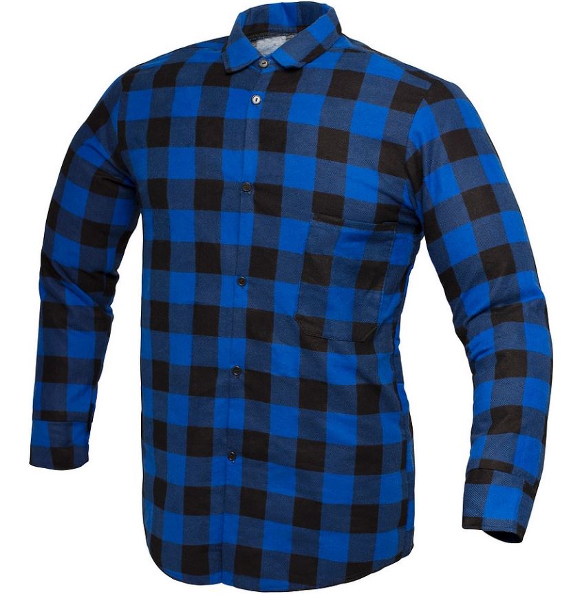 Blå polsk flannelskjorte str. Xl
