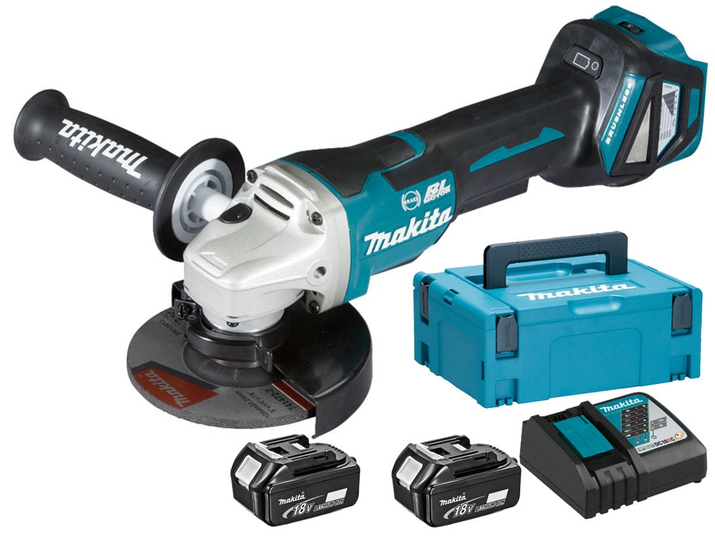 Meuleuse d'angle sans fil Makpac 125 mm Bldc 18 V Li-lo