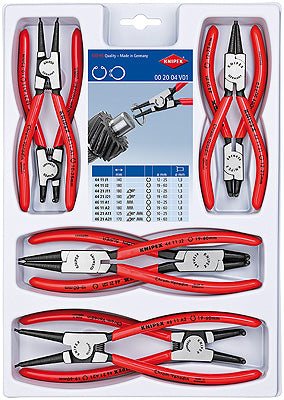 Set di pinze per anelli di sicurezza 8 pezzi 00 20 04 V01