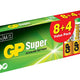 Super Alkaline Batteri Aa Lr6 1,5v 12 St