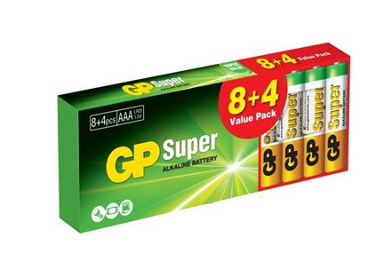 Super Alkaline Batteri Aaa Lr3 1,5v 12 Stk