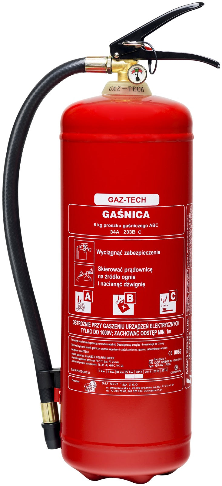 Extintor de polvo de 4 kg