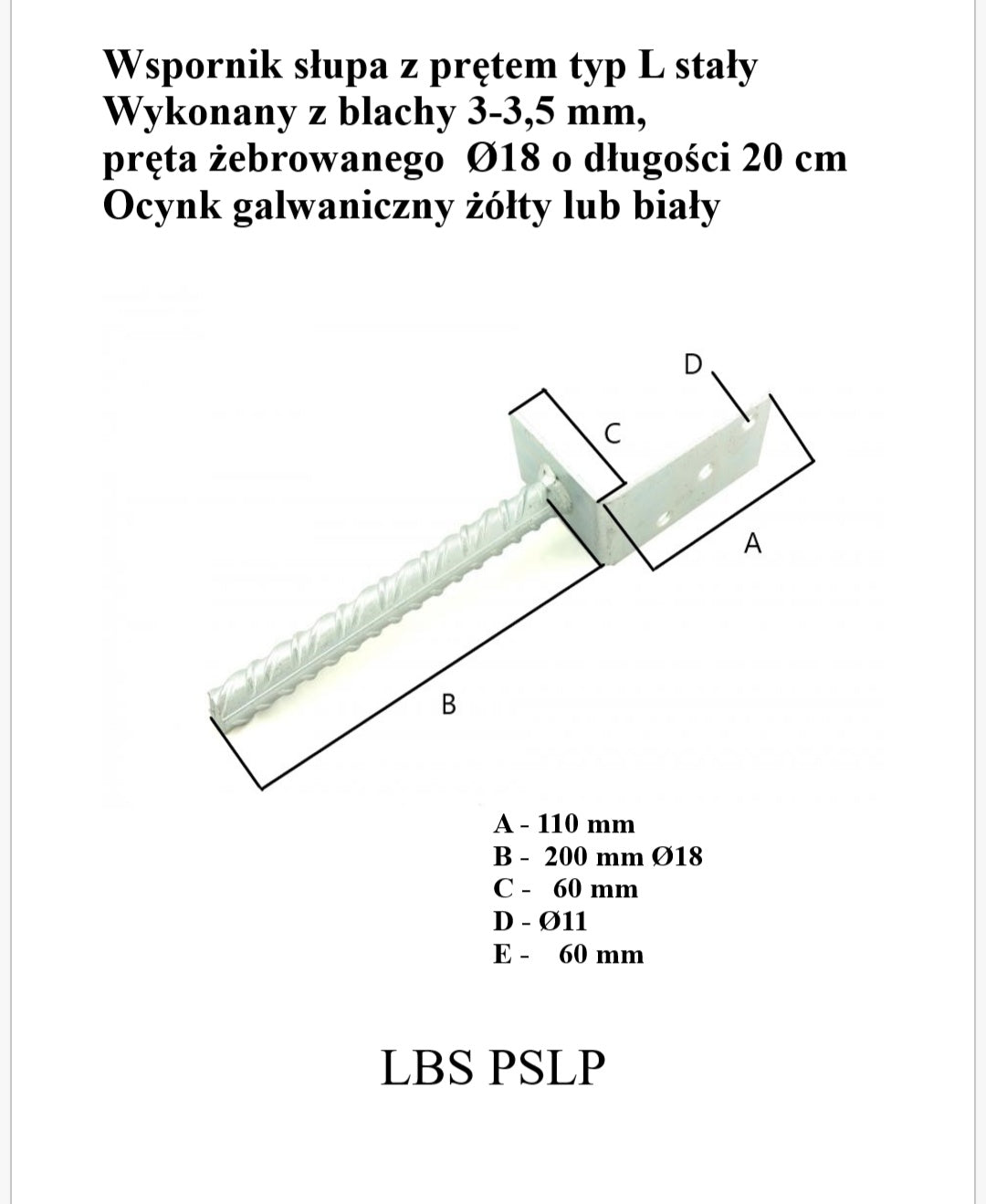 Column Base Type L Rod