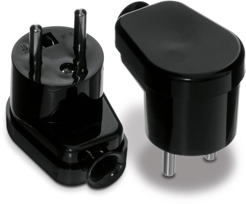 Ъглов щепсел Разглобяем 2p+z 16a 250v черен