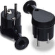 Wtyczka kątowa Uni-schuko 2p+z 16a 250v czarna