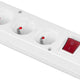 Presa Tripla + Interruttore 16a 250v Staccabile Con/con Bianco