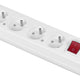 Presa Quadrupla + Interruttore 16a 250v Staccabile Con/con Bianco