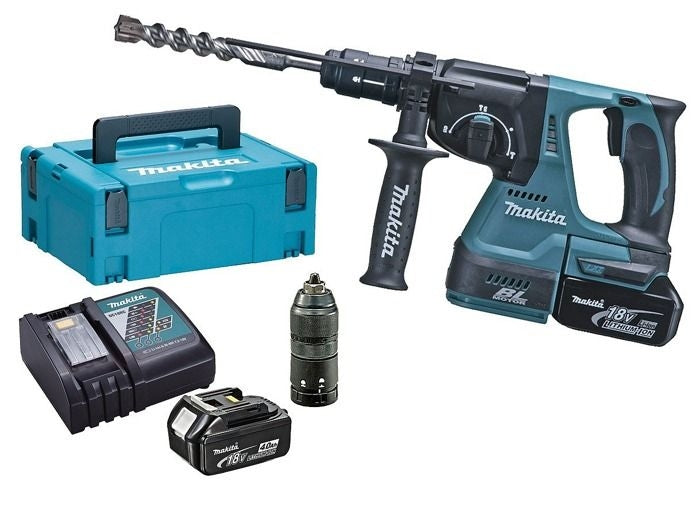 Cordless Rotary Hammer With Chiseling 18v 2*5.ah