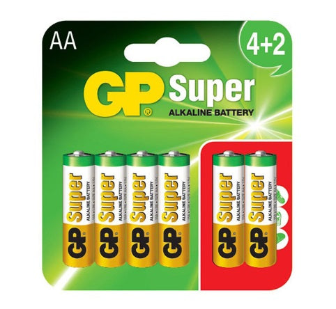 Super Alkaline Batterij Aa Lr6 1,5 V 6 St