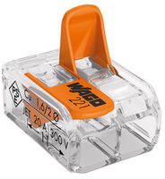 Quick Connector 2x0,2-4mm2 Transparent/orange 221-412