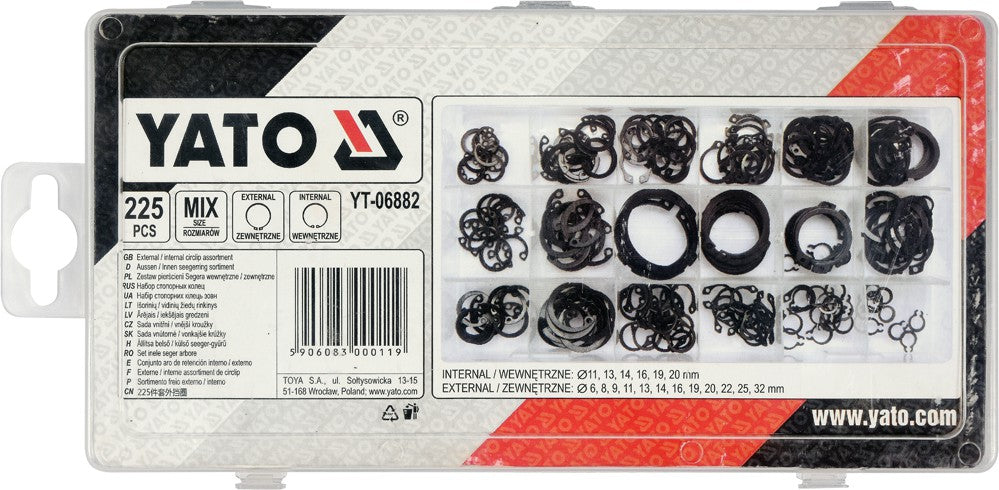 Set Anelli Seger Esterni E Interni 225 Pz