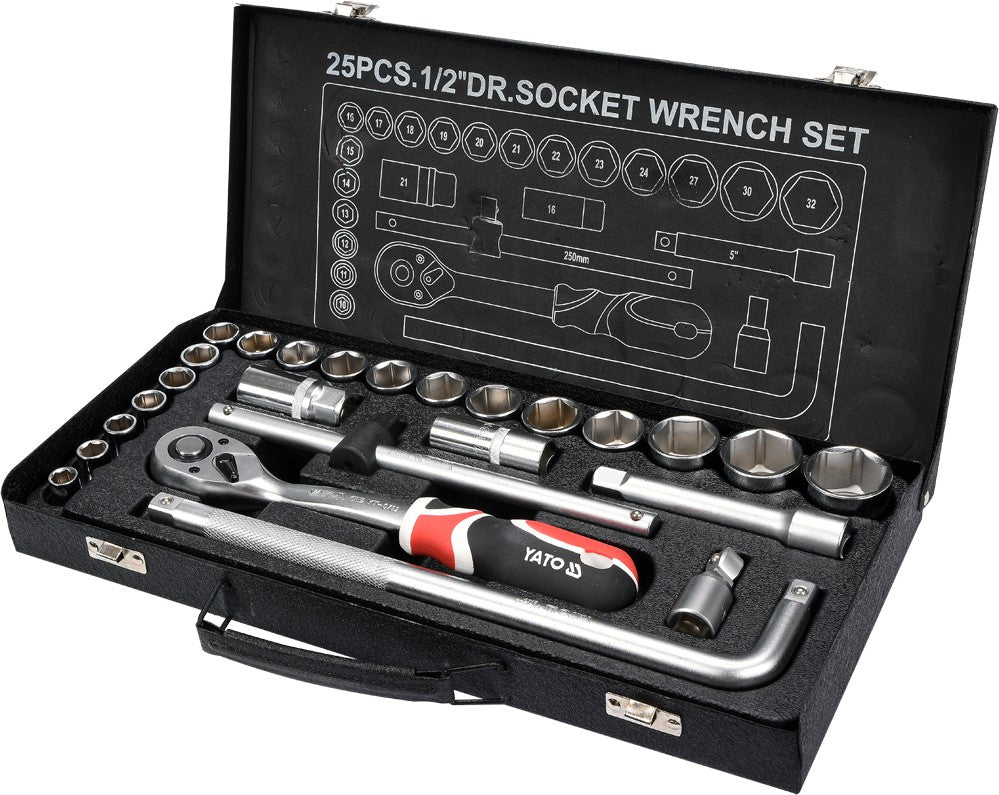 Kit de ferramentas de 25 peças 1/2''