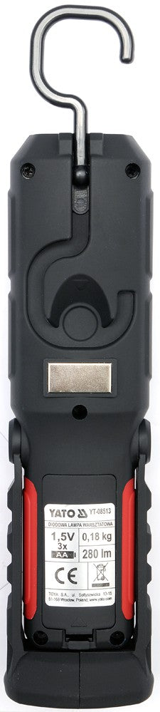 2-i-1 Led Magnet Workshop Ficklampa 3xaa
