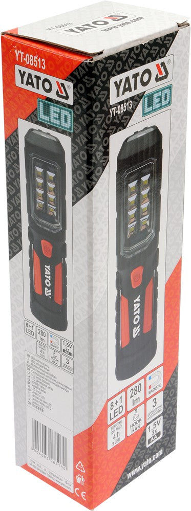 2-i-1 Led Magnet Workshop Ficklampa 3xaa