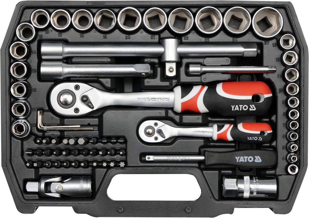 Tool Set 1/2'' 1/4' 72 Pieces M