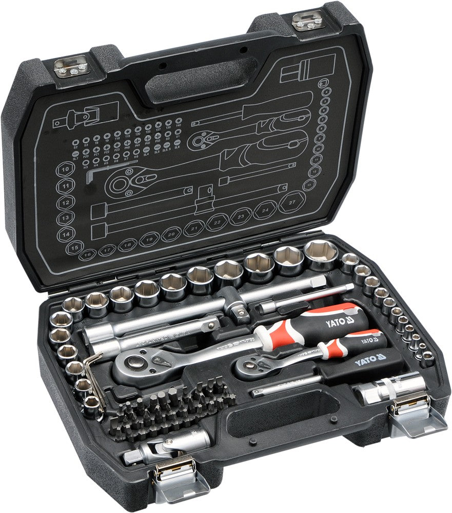 Tool Set 1/2'' 1/4' 72 Pieces M