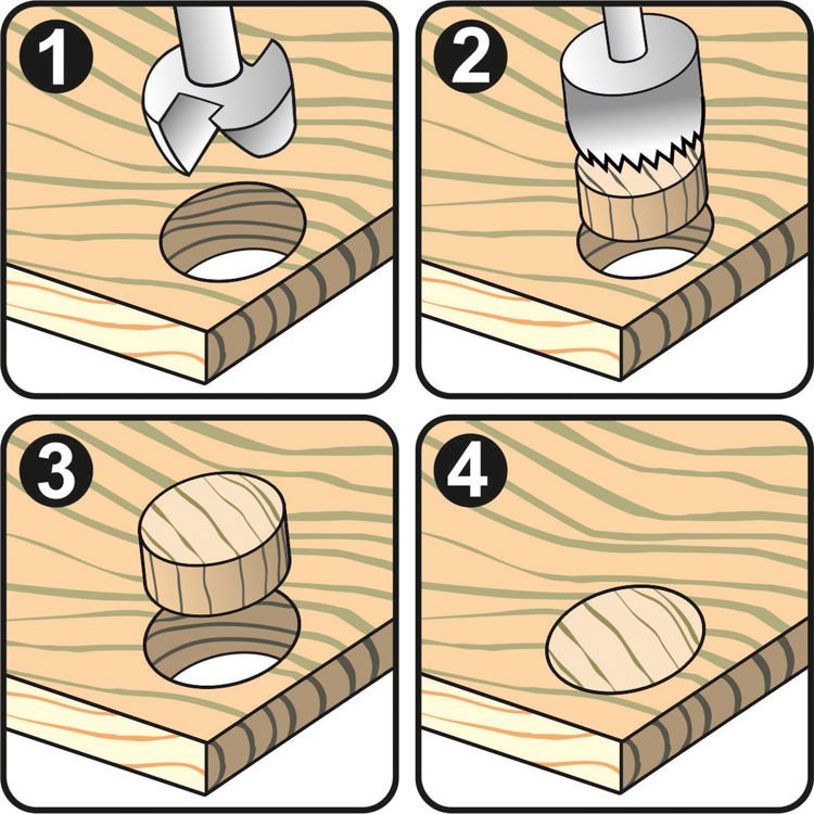 Punch Knot For Wood 15mm