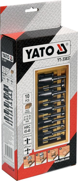 Knot Punch Set For Wood 15-35mm 10 Pcs.