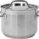 Pentola Alta Con Coperchio In Acciaio Inox 16x12 Cm