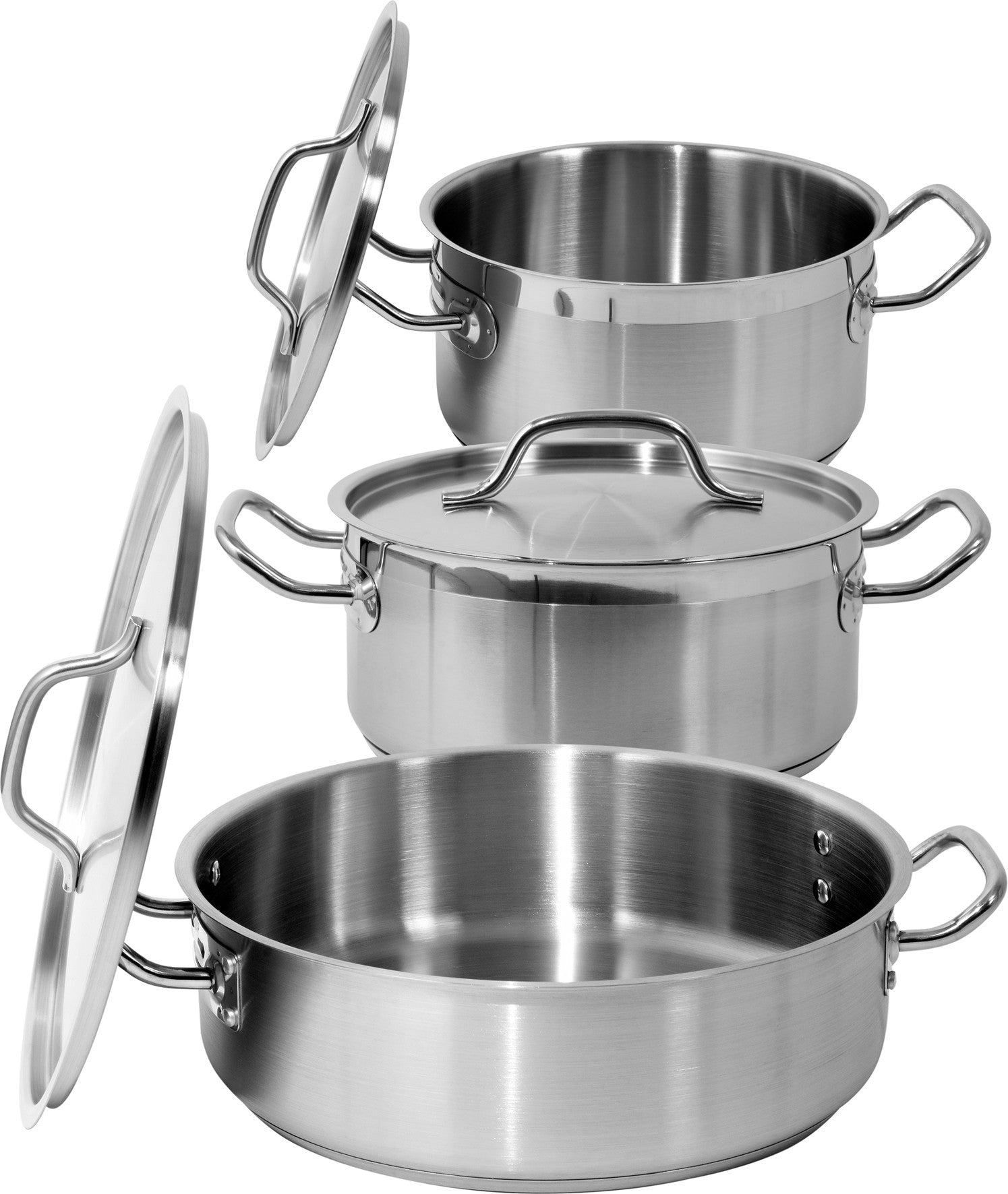 Lage Pot Met RVS Deksel 20x10,5 Cm 3,3l