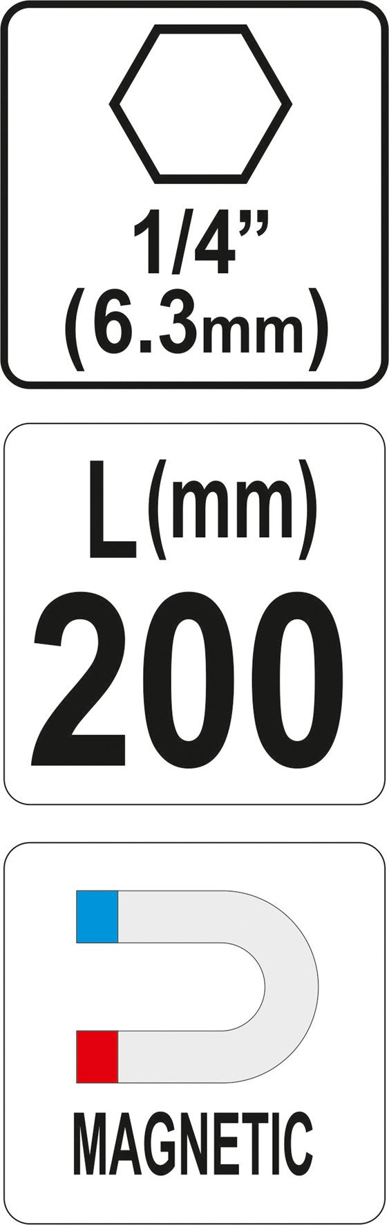 Suport bit 1/4*200mm