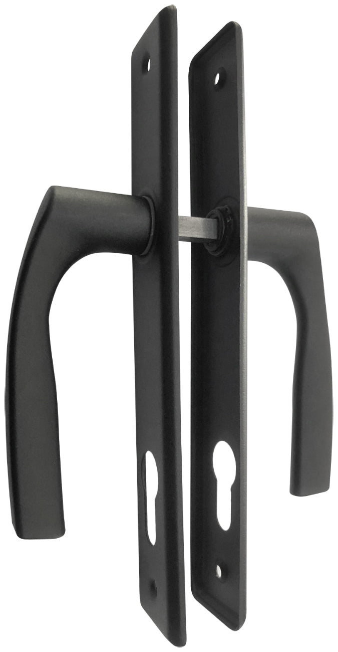 Nati Gate Handle Painted Black 90mm For Cylinder
