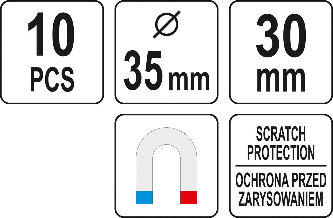 Sada magnetických háčků 10 ks.