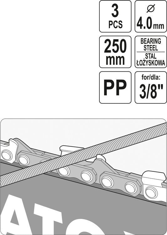 Guide With File For Sharpening Chains 4.0mm
