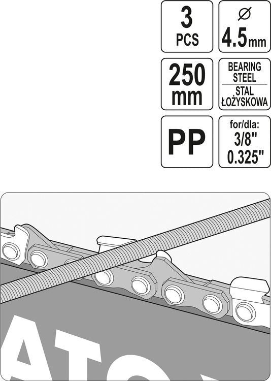 Guía Con Lima Para Afilar Cadenas 4.5mm