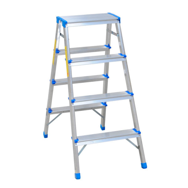 Obojstranný hliníkový rebrík 90 cm 3 stupne + plošina