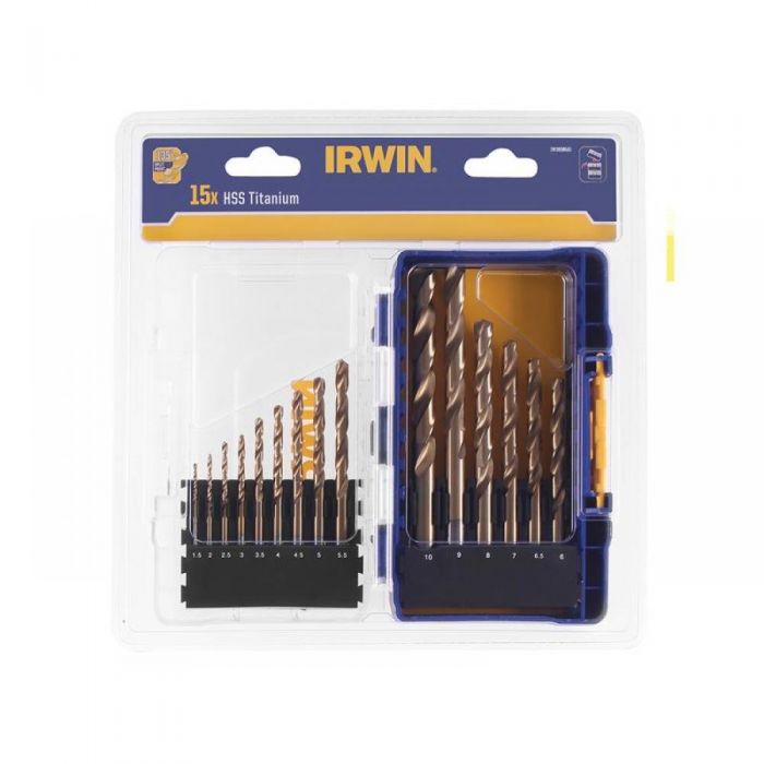 Sada vrtáků do kovu Hss Tin Din338 1,5-10mm 15 kusů