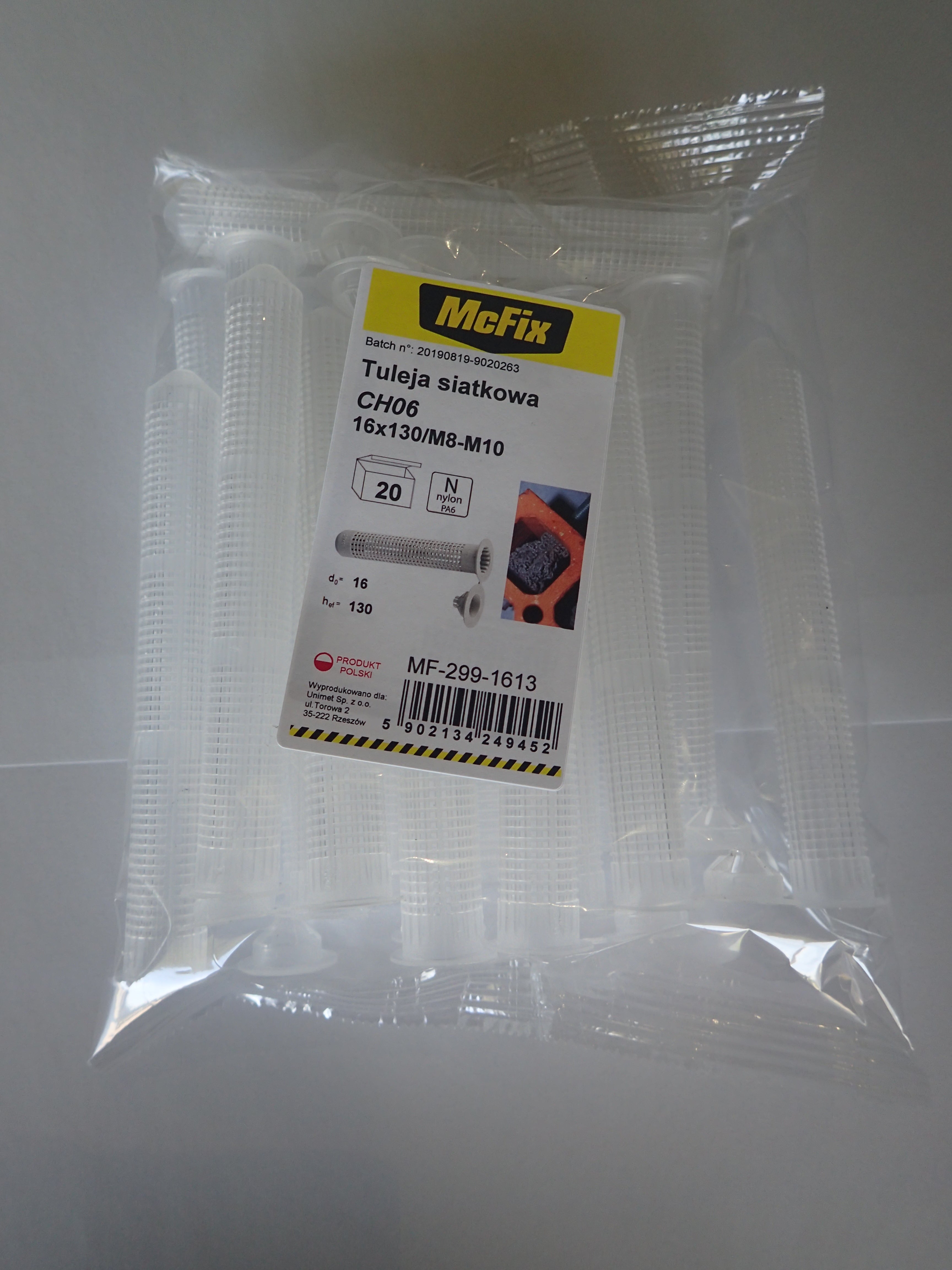 Plastic Mesh Sleeve For Resins 16*130mm 20pcs