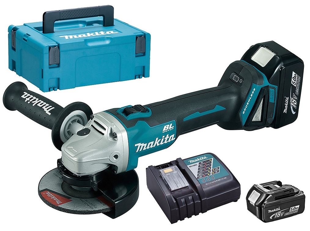 Cordless Angle Grinder 125mm 18v 2*5.0ah Li-lo