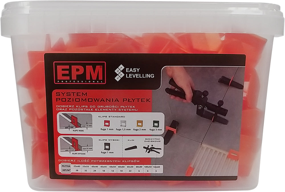 Klipsy do łatwego poziomowania płytek do układania płytek 200 szt. 1mm