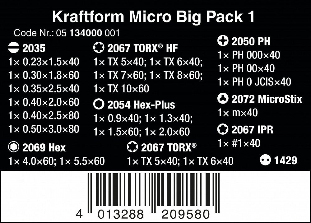 Zestaw wkrętaków Kraftform Micro 25 szt.