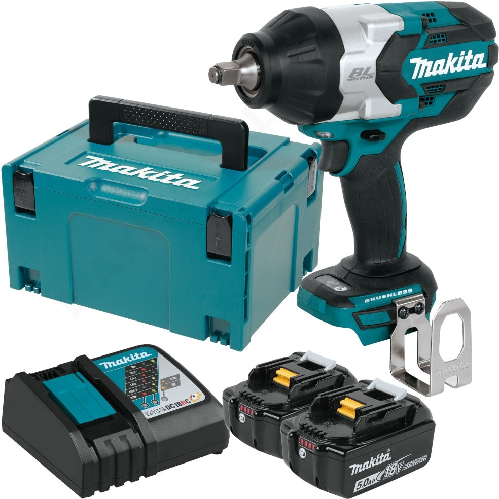 Trådløs slagnøgle 1/2'' 1200nm 18v 2*5,0ah Li-ion