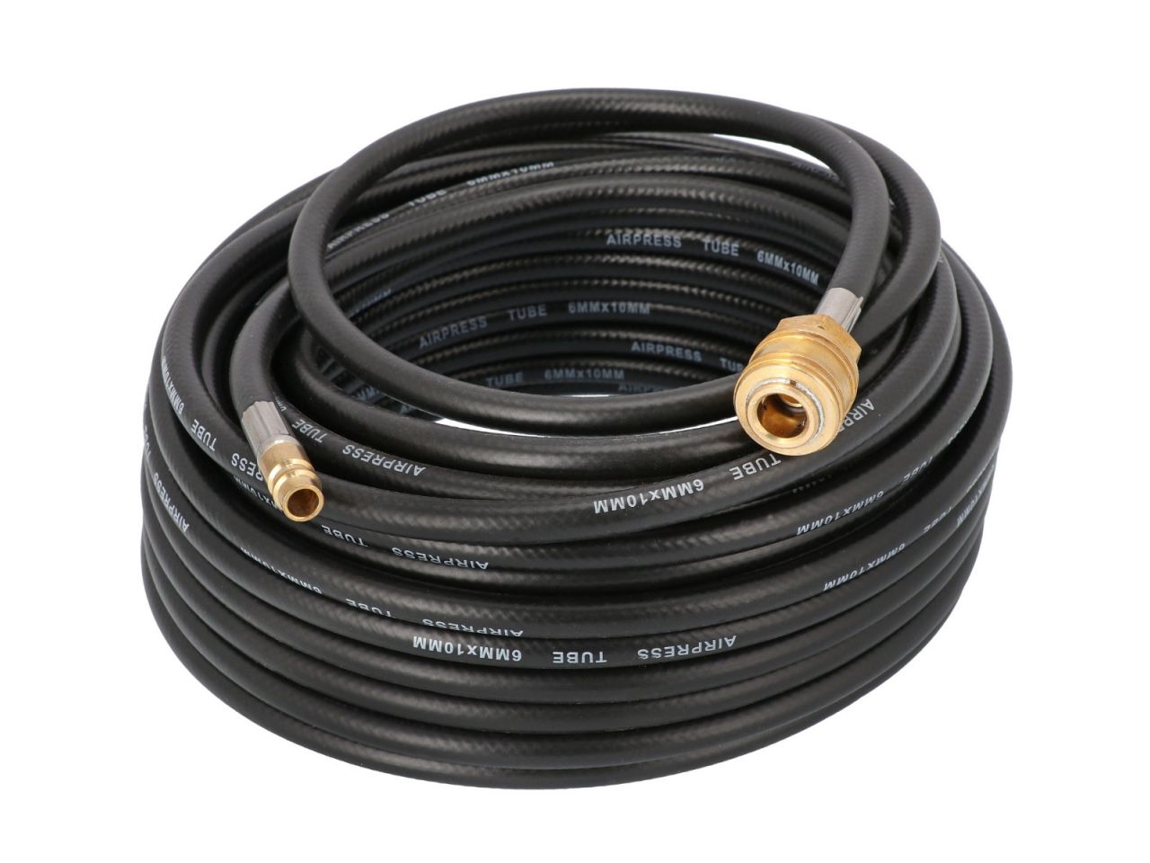 Pneumatická gumová hadice 10*6mm 20m s koncovkami