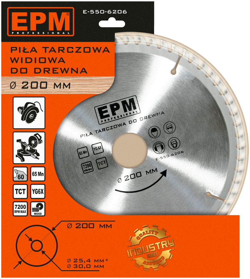 Piła spiekana 200 mm 60 zębów